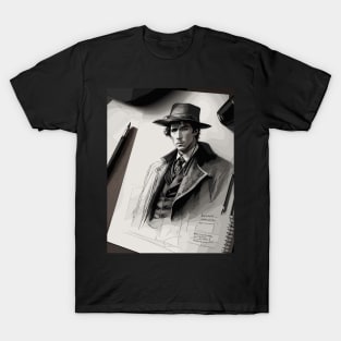 Pencil drawing. Male portrait T-Shirt